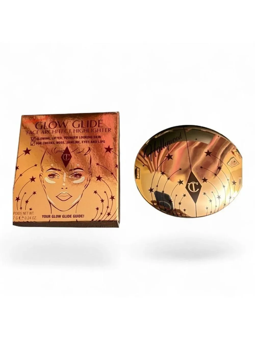 Charlotte Tilbury Glow Glide Face Architect Highlighter in Champagne Glow NIB